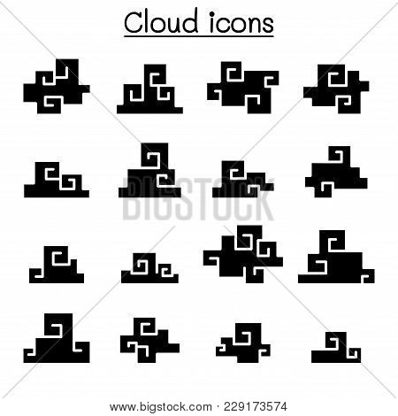 Abstract Cloud , Chinese Cloud , Curl Cloud ,decoration Cloud, Cloud Icon Set