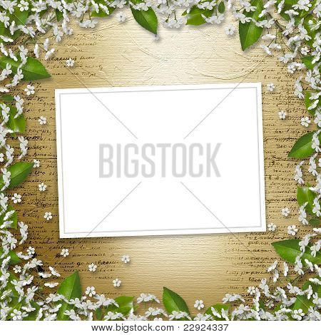 프레임 꽃 아름 다운 Bouque와 추상 배경 작성