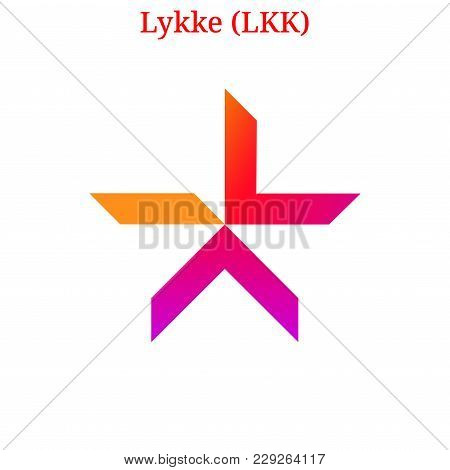 Vector Lykke (lkk) Digital Cryptocurrency Logo. Lykke (lkk) Icon. Vector Illustration Isolated On Wh