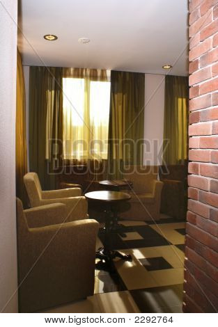 Hall Interior In Moder Hotel