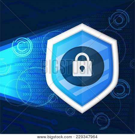Cyber Security Light Background Graphic Vector Illustrations