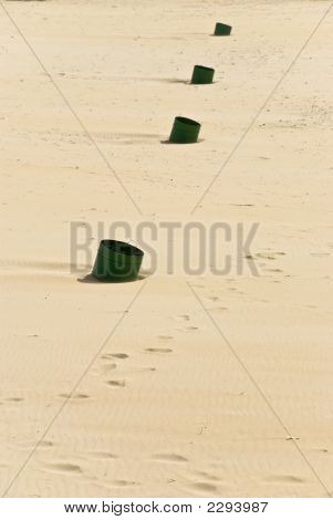 Une scène rurale sur la plage de sable