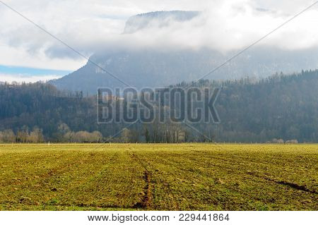 Clouds Shrouding The Mountains Near The Town Of Entre-deux-guier, Near Eschelles, In The Savoy Area 