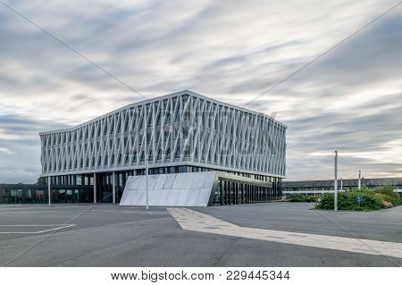 Viborg, Denmark - August 18, 2016: City Hall Of Viborg, Denmark. Designed By Henning Larsen Internat