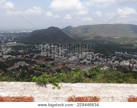 A Side Top View Of Visakhapatnam Form Sihamchalam Hill.