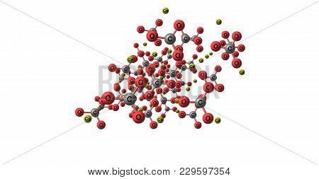 Calcite Molecular Structures Isolated On White Background