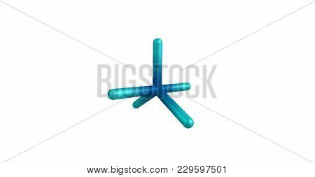 Phosphorus Pentachloride Molecular Structure Isolated On White Background