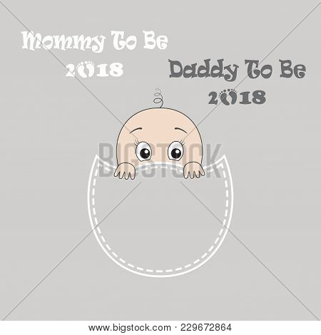 Pregnant T-shirt Design, Parents Expecting Clothing Template