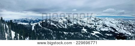 Winter Majestic Views Around Wasatch Front Rocky Mountains, Brighton Ski Resort, Close To Salt Lake 