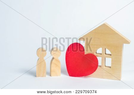 Family And Home Love Concept. House Of Lovers. Affordable Housing For Young Families. Accommodation 