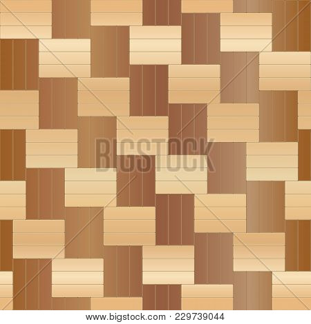 Wood Floor Parquet Vector Seamless Pattern Illustration