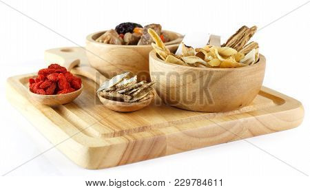 Chinese Herbal On White