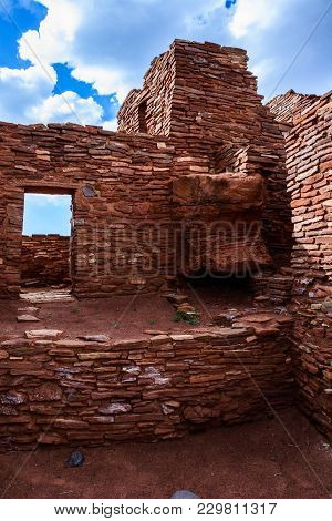 Ancient Ruins Room. Wupatki National Monument In Arizona, Usa