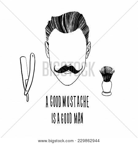 Inspirational And Motivational Illustration.hipster Hair And Beards.