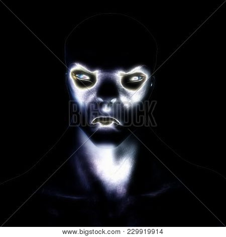 Digital 3D Illustration Of A Creepy Creature