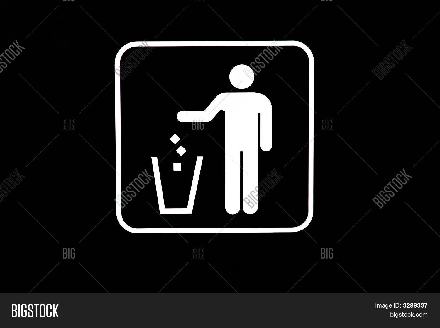 Litter Bin Sign Image & Photo (Free Trial) Bigstock