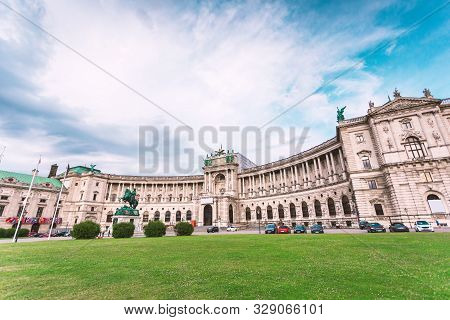 The Building Of The Famous Hofburg Palace In The Center Of Vienna And Heldenplatz, Austria