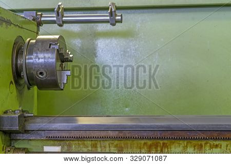 Cnc Turning Spindle And Old Machine Lathe