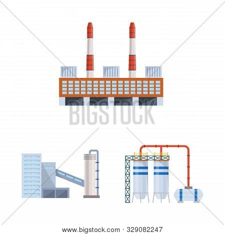Vector Design Of Industry And Building Sign. Set Of Industry And Construction Stock Vector Illustrat