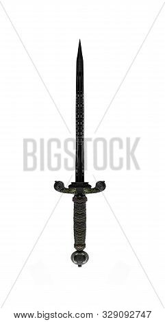Old Dagger Isolated On A White Background.
