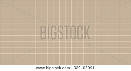 Grid Square Graph Line Full Page On Brown Paper Background, Paper Grid Square Graph Line Texture Of 