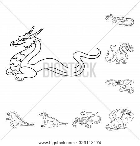 Vector Illustration Of Asian And Medieval Sign. Collection Of Asian And Mythical Stock Vector Illust
