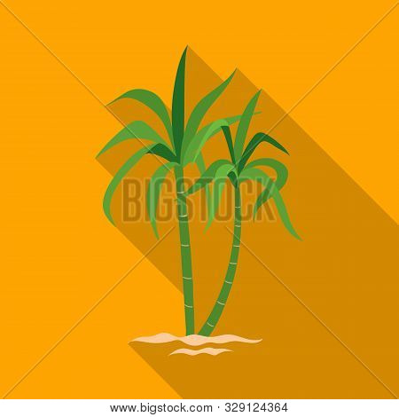 Vector Illustration Of Tree And Cane Icon. Graphic Of Tree And Foliage Stock Vector Illustration.