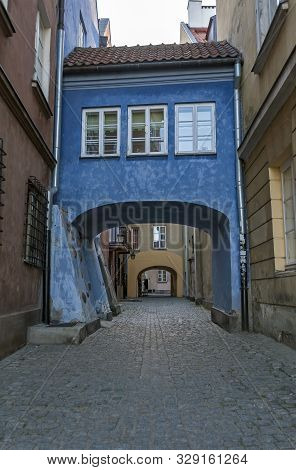 Colorful Passage In The Historic Old Town Of Warsaw, Poland.