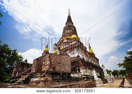 Wat Yai Chai Mongkol Temple In Ayutthaya World Heritage Site Of Unesco In Central Thailand