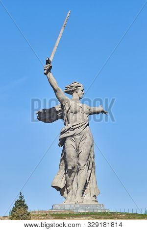 Volgograd, Russia - April, 2019 - The Statue Of 