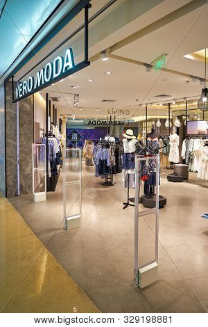 SHENZHEN, CHINA - CIRCA APRIL, 2019: entrance to Vero Moda store at a shopping mall in Shenzhen.