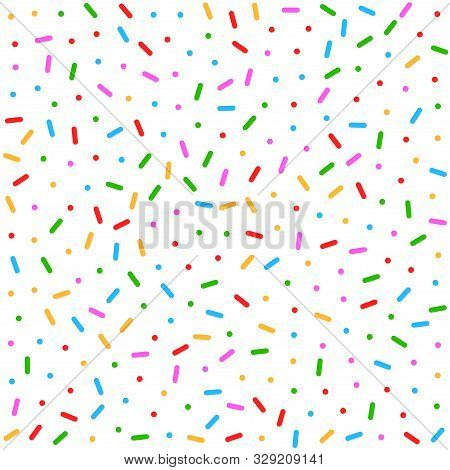 Seamless Candy Donut Glaze Pattern Background. Cake Sugar Sweet Cupkake Texture Candy Pattern