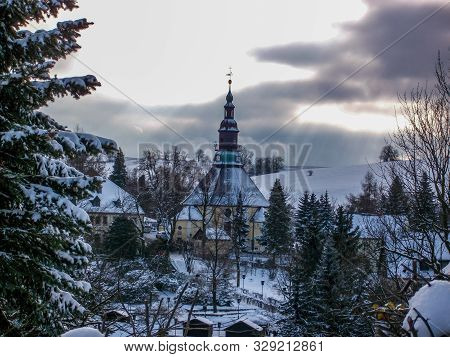 Panorama With View Of The Seiffener Church (village Seiffen, Ore Mountains) .seiffen Is One Of The M