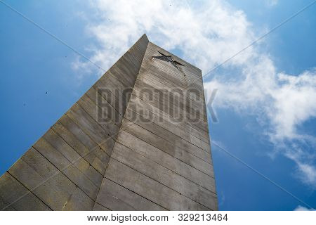 Buzludzha, Bulgaria - July 07, 2019: The Monument House Of The Bulgarian Communist Party On The Buzl