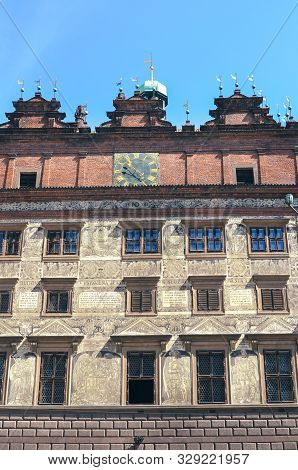 Pilsen, Czech Republic - June 25, 2019: The Rennaisance Town Hall On The Main Square In Plzen, Weste
