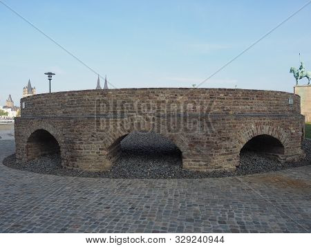 Ancient Roman Ruins In Deutz In Koeln, Germany