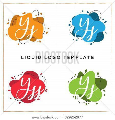 Ys Logo Designs, Y Liquids Logo Template, Colorful Splash Vector