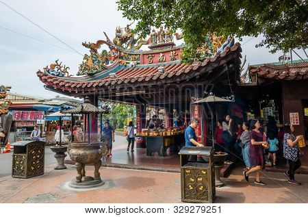 Nantou, Taiwan - September 27th, 2019: famous attraction of Zi Nan Temple in Zhushan Township, Nantou County, Taiwan, Asia