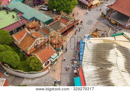 Nantou, Taiwan - September 27th, 2019: famous attraction of Zi Nan Temple in Zhushan Township, Nantou County, Taiwan, Asia