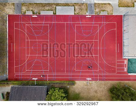 Done Image Of A Multiple Function Sprots Ground For Basketball, Handball, Football, Running Tracks