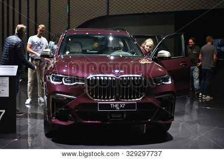 Frankfurt, Germany, September 11-2019: Bmw X7 Iaa 2019