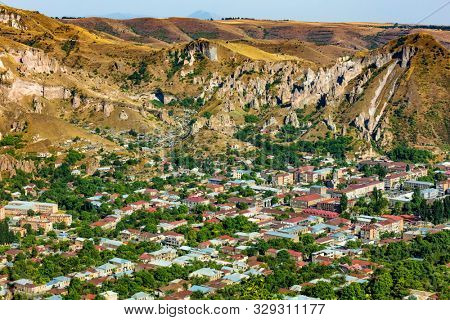 Zangezur Mountains in Goris Skyline landmark of Syunik province Armenia eastern Europe