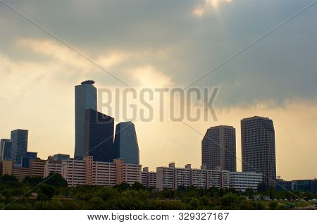 View To Yeoeuido Buildings From The Hang River In South Korea