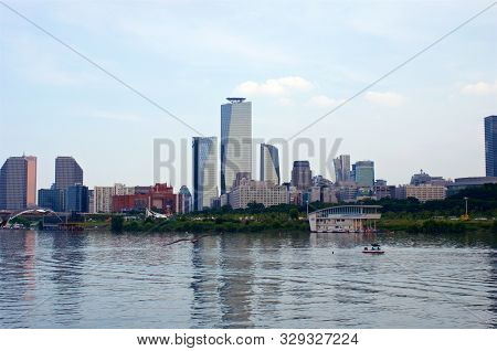 View To Yeoeuido Buildings From The Hang River