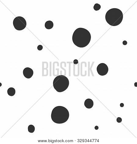 Vector Seamless Monochrome Pattern. Vector Hand Drawn Scandinavian Style Illustration Design.