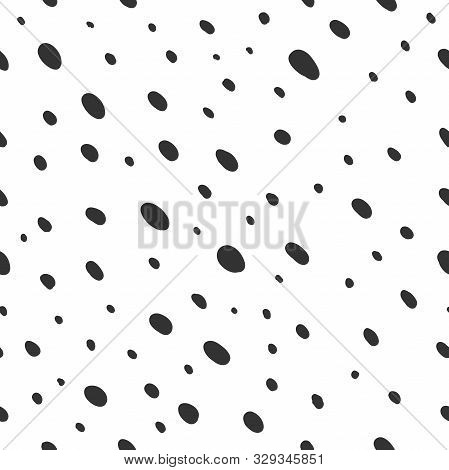 Vector Seamless Monochrome Pattern. Vector Hand Drawn Scandinavian Style Illustration Design.