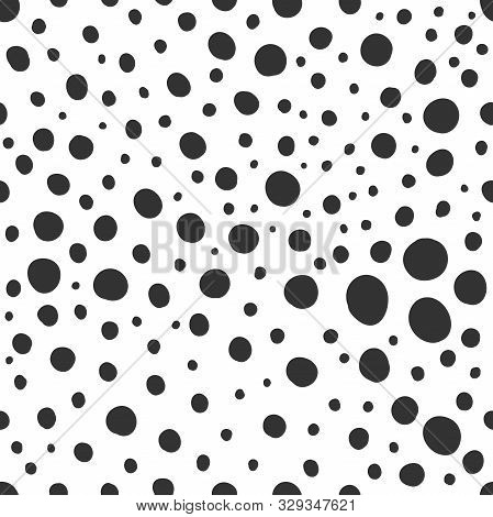 Vector Seamless Monochrome Pattern. Vector Hand Drawn Scandinavian Style Illustration Design.