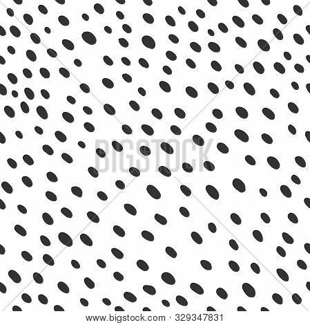 Vector Seamless Monochrome Pattern. Vector Hand Drawn Scandinavian Style Illustration Design.