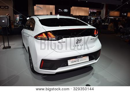 Frankfurt, Germany, September 09-2019: Hyundai Ioniq Electro Iaa 2019