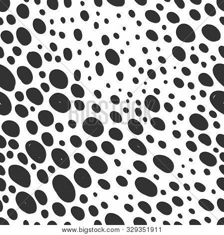 Vector Seamless Monochrome Pattern. Vector Hand Drawn Scandinavian Style Illustration Design.